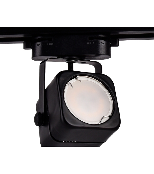 Трековый однофазный светильник со сменной лампой Ambrella light GL5108 BK черный GU10 max 12W