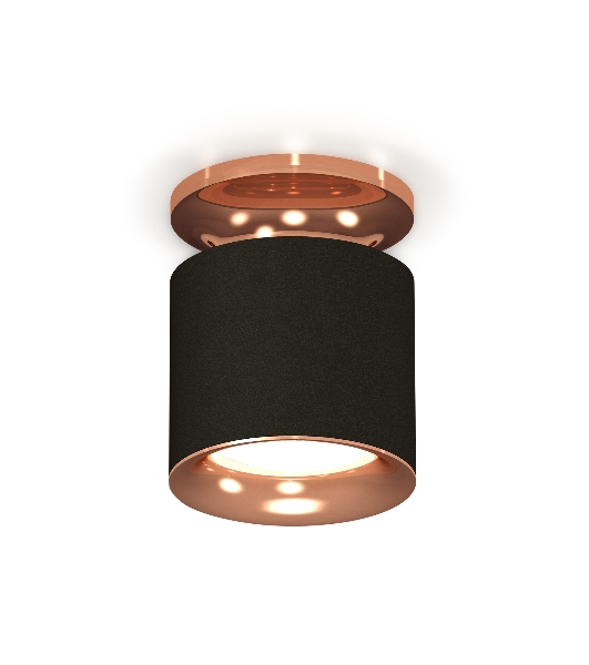 Светильник Ambrella Light XS7402122 SBK/PPG черный песок/золото розовое полированное MR16 GU5.3 (N7930, C7402, N7015)