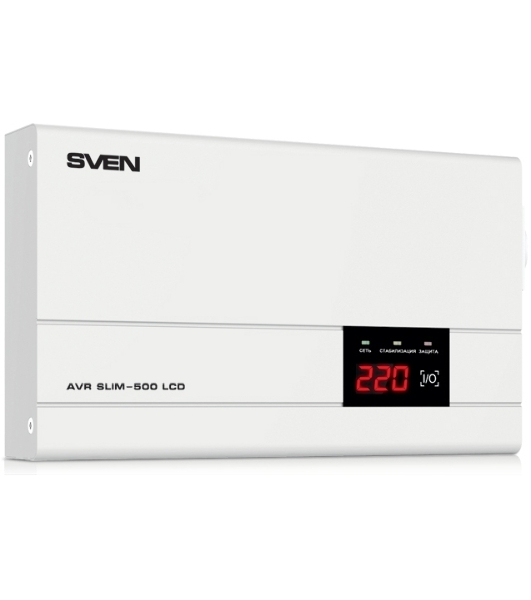 Сетевой фильтр SVEN (Стабилизатор напряжения) AVR SLIM-500 LCD