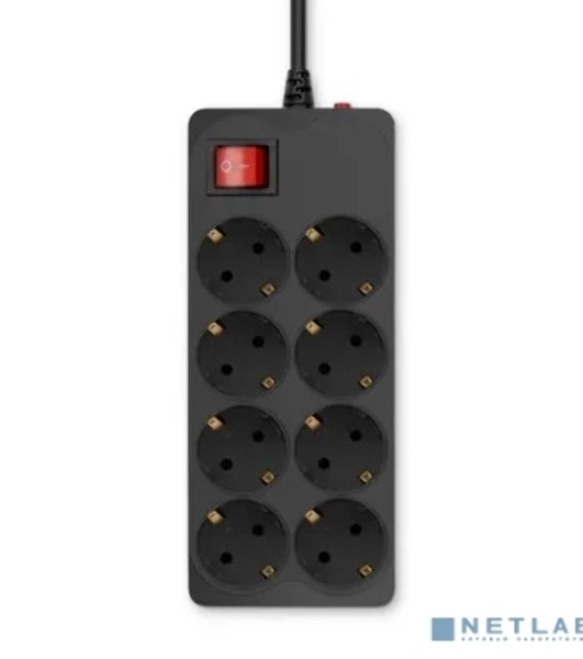 Сетевой фильтр Buro 800SH-5-B 5 м, 8 розеток, черный, коробка