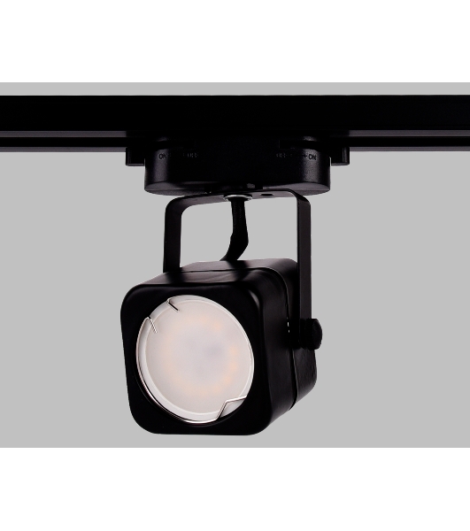 Трековый однофазный светильник со сменной лампой Ambrella light GL5108 BK черный GU10 max 12W