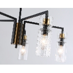 Люстра Ambrella light LH56113/5 BK/BS/CL черный/латунь/прозрачный E14*5 max 40W D605*350, фото4