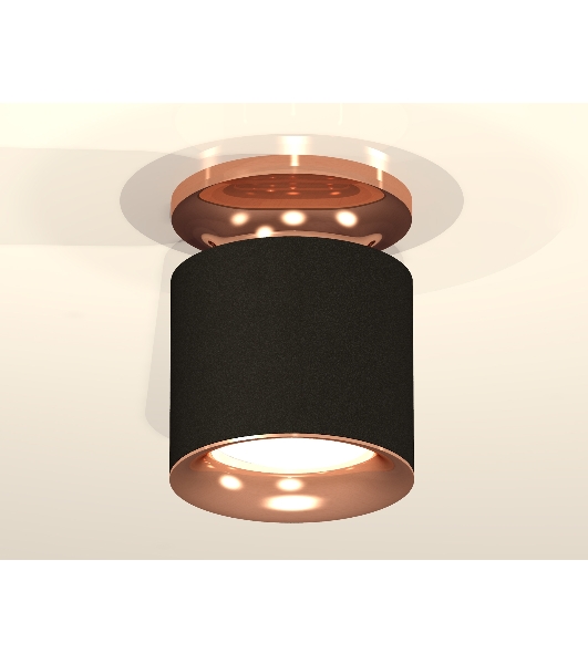 Светильник Ambrella Light XS7402122 SBK/PPG черный песок/золото розовое полированное MR16 GU5.3 (N7930, C7402, N7015)