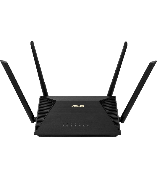 Роутер ASUS RT-AX53U 802.11b/g/n/ac/ax, до 574 + 1201 Mbps, 2,4 + 5 гГц, 4 антенны, USB