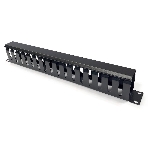 Организатор комм. шнуров Hyperline CM, 19', 1HU, 44х482,5х67 мм (ВхШхГ), с крышкой , цвет: черный, фото4