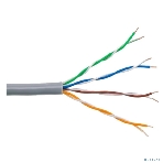 Кабель витая пара Rexant U/UTP, cat.5e, PVC нг(А)-LS, 4х2х0,52мм, 4PR, 24AWG, INDOOR, SOLID, серый, 305м, фото 1