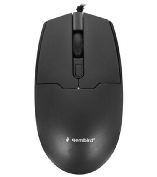 Мышь проводная Gembird MOP-430 черный, 1600 dpi, USB, кнопки - 4