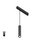 Управляемый светодиодный светильник для шинопровода Magnetic Ambrella light GL1432 BK черный IP20 10W 3000K-6400K 220V 24° D35*240 H1500 (Без ПДУ), фото7