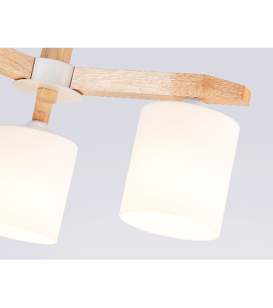 Светильник Ambrella light TR83112/3 WH/LW белый/светлое дерево E27/3 max 40W D580*320
