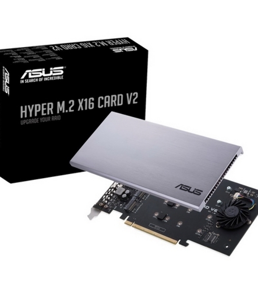 Внутренний адаптер ASUS для создания массивов RAID HYPER M.2 X16 CARD V2
