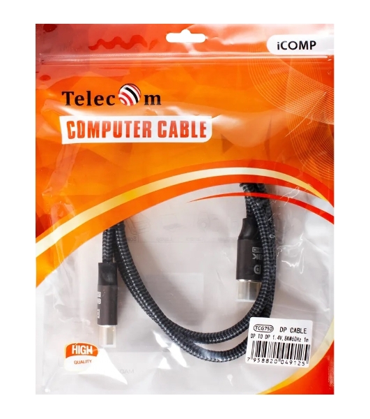 Кабель соединительный DP-DP 1.4V 8K@60Hz 1м, Telecom Pro TCG750-1M