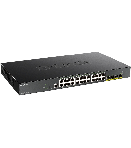 Коммутатор D-Link DGS-1250-28XMP/A1A, 24×1 Гбит/с + 4×10 Гбит/с SFP+, управляемый