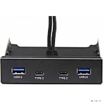 Планка USB на переднюю панель ExeGate U3H-619, 3,5', 2*USB 3.0+2*TypeC, черная, подсоед-е к мат. плат, фото6