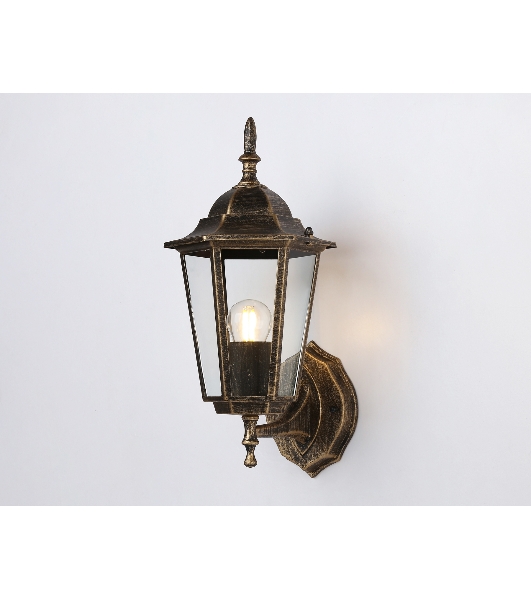 Уличный настенный светильник Ambrella light ST2012 GD/BK/CL золото/черный/прозрачный IP54 E27 max 40W 360*150*210