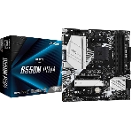 Материнская плата ASRock B550M Pro4, AM4, AMD B550, 4xDDR4, 6xSATA, 2xM.2, 1xPCI-E 3.0 x16, 1xPCI-E 4.0 x16, 1xDisplayPort, 1xHDMI, 1xVGA, 1x 1Gb LAN, 3x3.5 мм, 7.1, Micro-ATX, фото 1