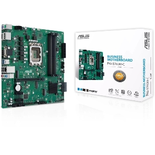 Материнская плата ASUS Pro B760M-C-CSM, LGA 1700, Intel B760, 4xDDR5, 4xSATA, 2xM.2, 1xPCI-E 4.0 x16, 2xPCI-E x1, 1x 1Gb LAN, 2xUSB-A 2.0, 2xUSB-A 3.2 Gen 1, 1xHDMI, 1xVGA, 2xDP, 3x3.5 мм, 7.1, Micro-ATX