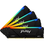 Оперативная память Kingston Fury Beast, DDR4, 32GB (4x8GB), 3200MHz, CL16, DIMM, с радиатором, RGB, черный, фото5