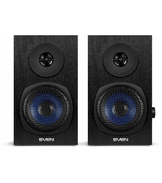 Акустическая система 2.0 SVEN SPS-576 черные (2x4W, Bluetooth, дерево)
