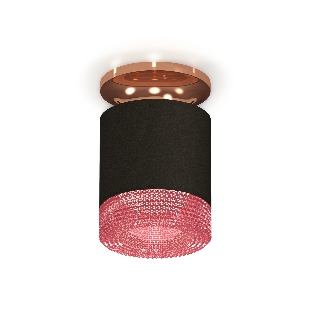 Светильник Ambrella Light XS7402123 SBK/PPG черный песок/золото розовое полированное MR16 GU5.3 (N7930, C7402, N7193)
