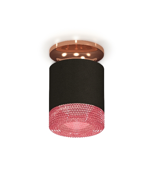 Светильник Ambrella Light XS7402123 SBK/PPG черный песок/золото розовое полированное MR16 GU5.3 (N7930, C7402, N7193)