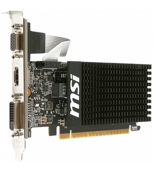 Видеокарта MSI PCI-E GT 710 2GD3H LP nVidia GeForce GT 710 2048Mb 64bit DDR3 954/1600 DVIx1/HDMIx1/CRTx1/HDCP Ret low profile