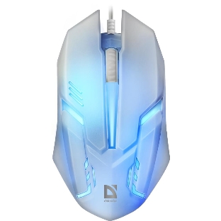 Мышь проводная Defender Cyber MB-560L белый, 1200 dpi, USB, кнопки - 3