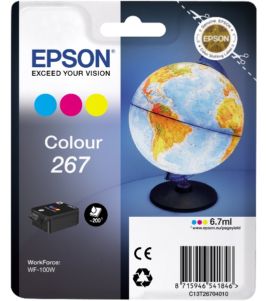 Картридж Epson T267 (C13T26704010) цветной (200 стр) для WF-100