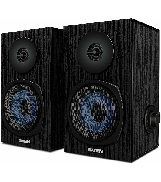 Акустическая система 2.0 SVEN SPS-576 черные (2x4W, Bluetooth, дерево)