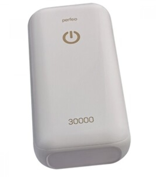 Портативный аккумулятор PERFEO (PF_E2083) - 30000 mAh/LED QC3.0/Type-C/2, белый