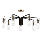 Люстра Ambrella light LH56115/7 BK/BS/CL черный/латунь/прозрачный E14*7 max 40W D705*350, фото9