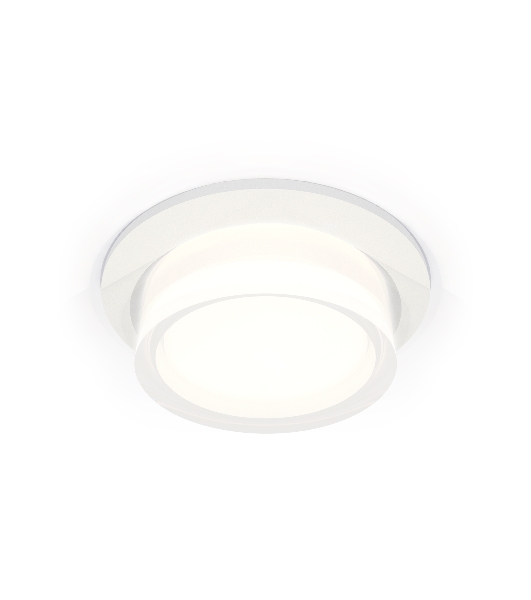 Комплект встраиваемого светильника Ambrella light XC6512063 SWH/FR/CL белый песок/белый матовый/прозрачный MR16 GU5.3 (C6512, N6241)