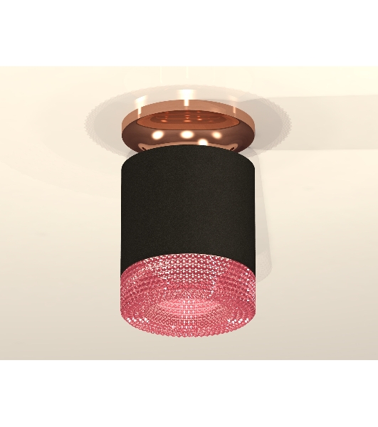 Светильник Ambrella Light XS7402123 SBK/PPG черный песок/золото розовое полированное MR16 GU5.3 (N7930, C7402, N7193)