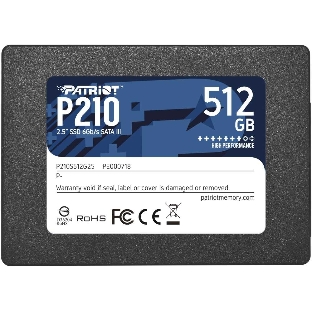 Накопитель SSD Patriot P210, 512Gb, SATA III, 2.5', R/W 520/430