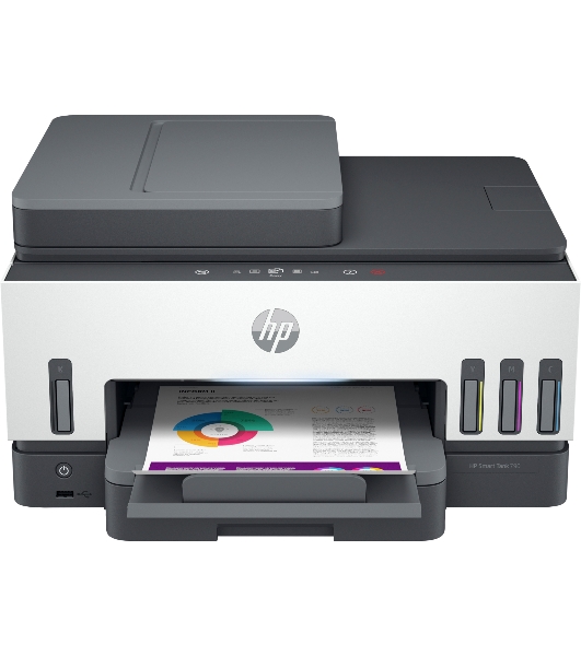 МФУ струйное HP Smart Tank 790 (4WF66A), A4, цветной, печ. до 15 стр/мин. (ч/б) до 9 стр/мин. (цвет), 1200 x 1200 dpi (ч/б печать, скан.) 1200 x 4800 dpi (цвет), USB, Wi-Fi, BlueTooth, Air Print, Mopria