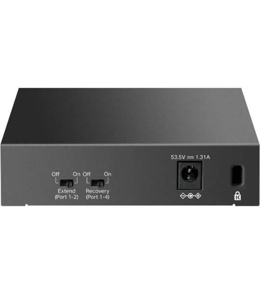 Коммутатор настольный TP-Link LS105GP с 5 гигабитными портами (4 порта PoE+)