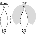 Лампа светодиодная Gauss 104101307 6.5Вт цок.: E14 свеча 220B 6500K св. свеч. бел. хол. (упак.: 10 шт), фото2