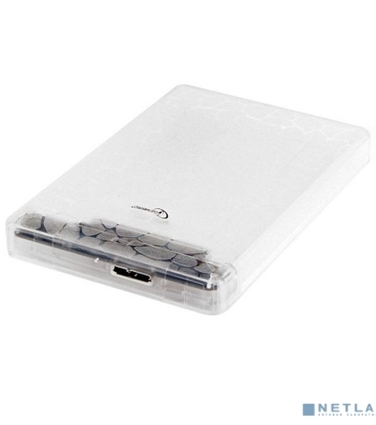 Внешний корпус 2.5' Gembird EE2-U3S-32P, прозрачный, USB 3.0, SATA, пластик