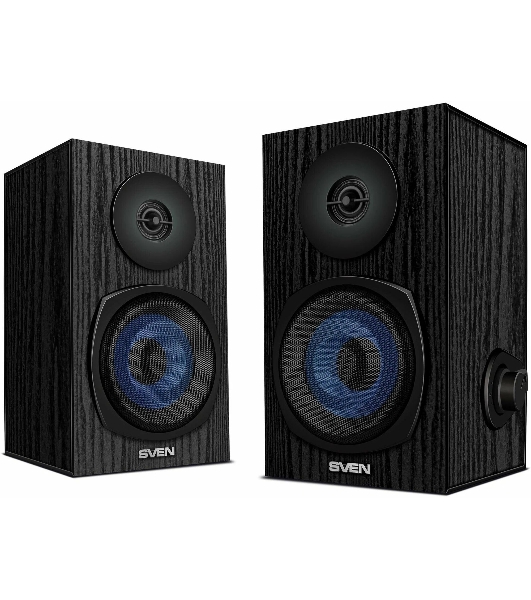 Акустическая система 2.0 SVEN SPS-576 черные (2x4W, Bluetooth, дерево)