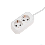 Удлинитель PROconnect 2 гнезда, 3 м, 3х0,75 мм², с/з, белый, фото 1