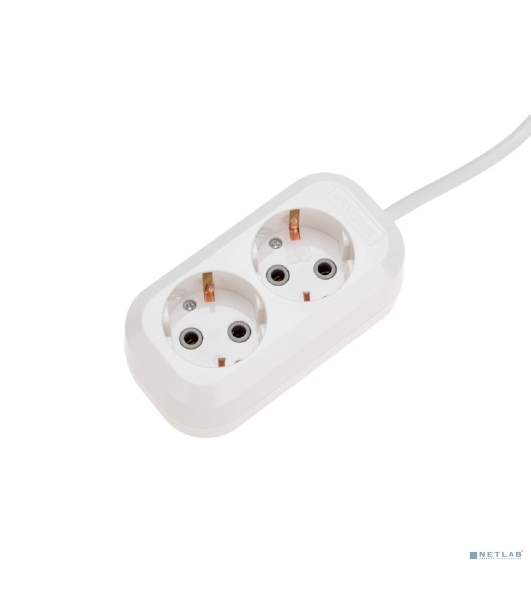 Удлинитель PROconnect 2 гнезда, 3 м, 3х0,75 мм², с/з, белый