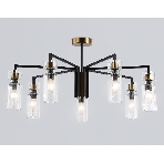 Люстра Ambrella light LH56115/7 BK/BS/CL черный/латунь/прозрачный E14*7 max 40W D705*350, фото8
