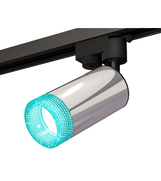 Светильник Ambrella light XT6325002 PSL/SBK/BL серебро полированное/черный песок/голубой MR16 GU5.3 (A2521, C6325, N6153)