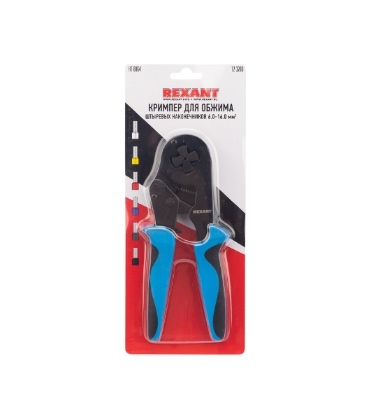 Кримпер Rexant HT-8164 для обжима штыревых наконечников 6.0-16.0 мм²