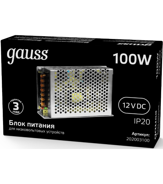 Блок питания GAUSS LED STRIP PS 100W 12V