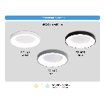 Потолочный светодиодный светильник Ambrella light FZ1403 BK черный IP20 48W 3000K-6500K D500*50 (ПДУ ИК), фото 1