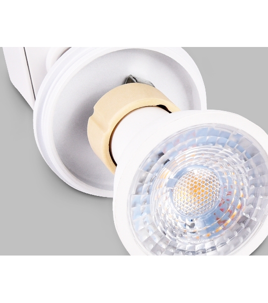 Трековый однофазный светильник со сменной лампой Ambrella light GL5121 WH белый GU10 max 12W