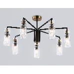Люстра Ambrella light LH56115/7 BK/BS/CL черный/латунь/прозрачный E14*7 max 40W D705*350, фото7