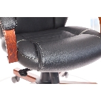 Кресло Бюрократ T-9923WALNUT/BLACK черный, кожа, фото16