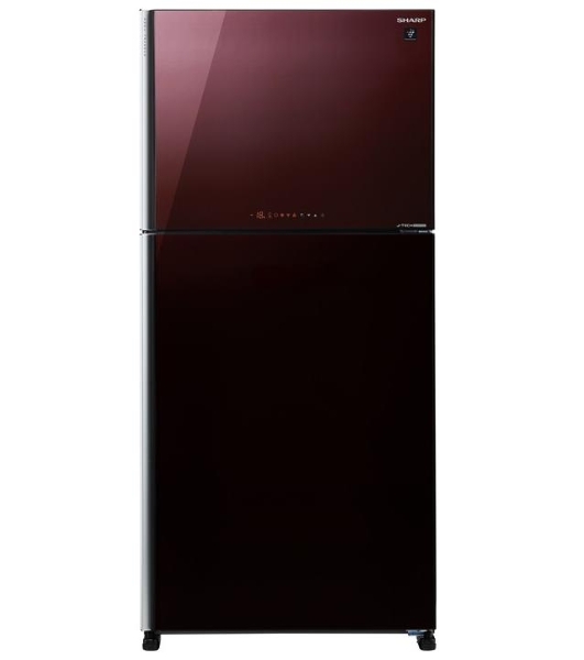 Холодильник Sharp SJXG60PGRD бордовый двухкамерный 422/178 л морозилка сверху, No Frost