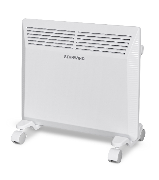 Конвектор электрический Starwind SHV5010, белый, 1000 Вт, 15 м2, термостат, 1 режим мощности